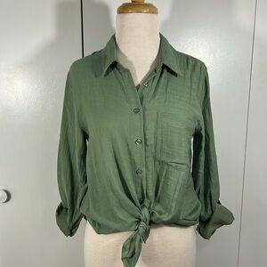 Pink Rose Sage Button-Down Shirt